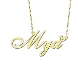 BYBWBL MYA Name Pendant Necklace 18k Gold Plated