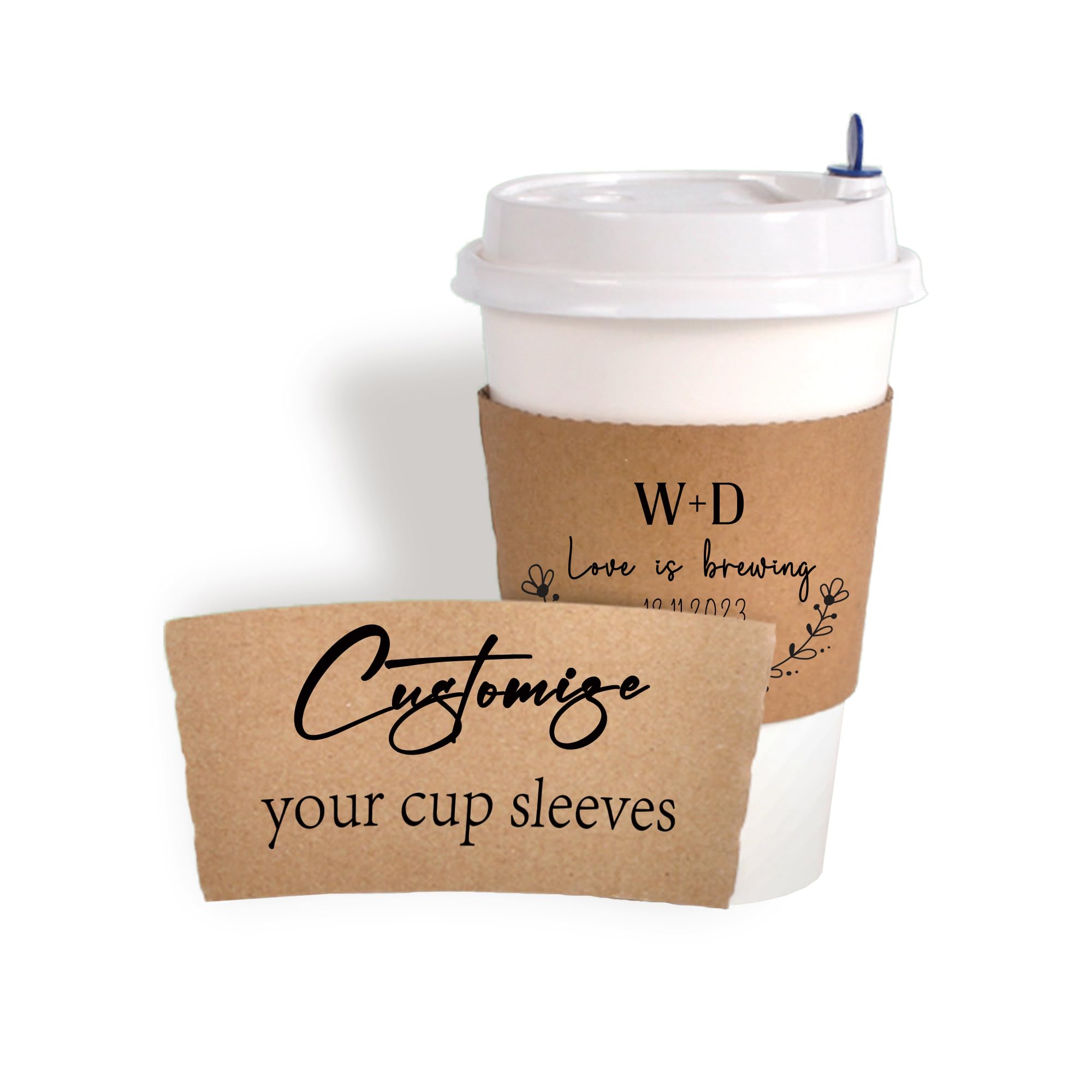 Personalized Kraft Disposable Coffee Cup