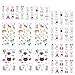 Temporary Tattoos for Girls Kids Women(180pcs), Konsait Cute Kitty Cat Tattoos Waterproof Body Art Sticker Great Birthday Party Favors Kids Party Accessories Goodie Bag Stuffers Party Fillers Gift