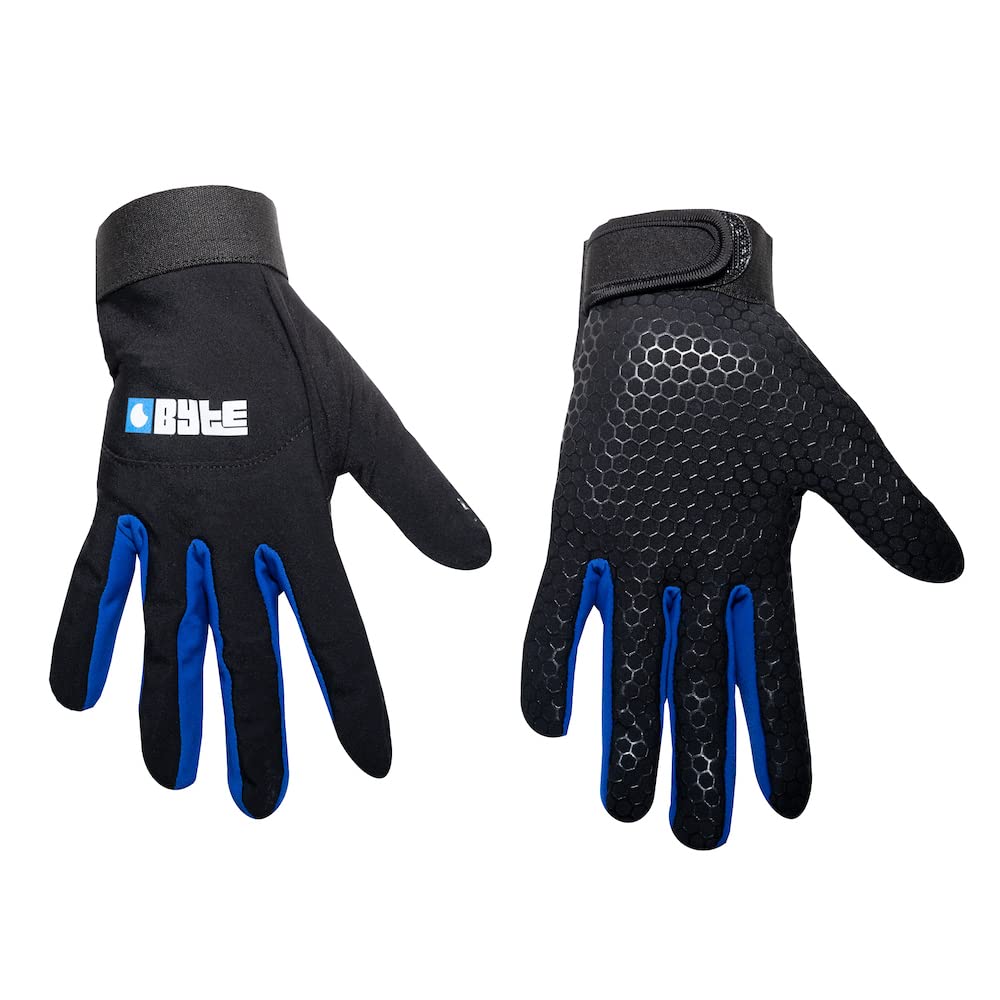 BYTE SKIN HOCKEY GLOVES BLACK ROYAL (SMALL)
