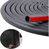 19.7 Feet Long Weather Stripping Seal Strip for Doors/Windows, Self-Adhesive Backing Seals Large Gap (from 5/16 inch to 11/20