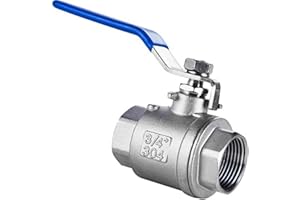 3/4" Ball Valve 304 Stainless Steel Full Port 1000 WOG Two-Piece Domestic Water Pipe Valve Ball Valve for Water Oil & Gas Fem