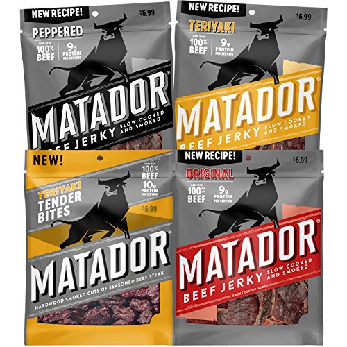 Matador Beef Jerky 4 Flavor Variety Pack, 4 Count