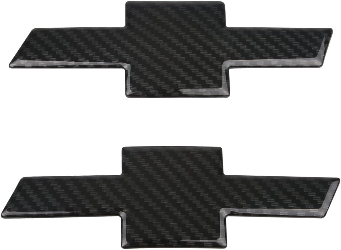 Four1Korea Chevrolet Bowtie Emblem overlay Cover Molding Front Grille and Rear Trunk for Malibu 2016 2017 2018 (Carbon)