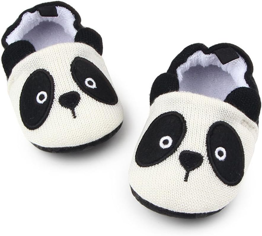 Sawimlgy Newborn Infant Baby Boys Girls Slipper Soft Non Skid Sole Slip On House Animal Sock Shoes Crib Moccasins for New Walkers
