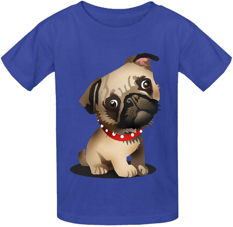 Snowl Pug Pup Baby Teen Crew Neck Short Sleeve Tees