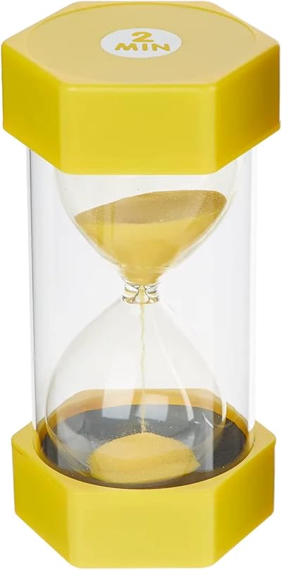 Temple Lodge Jumbo Sand Timer for Kids 2 Minutes Yellow - Visual Time Tool