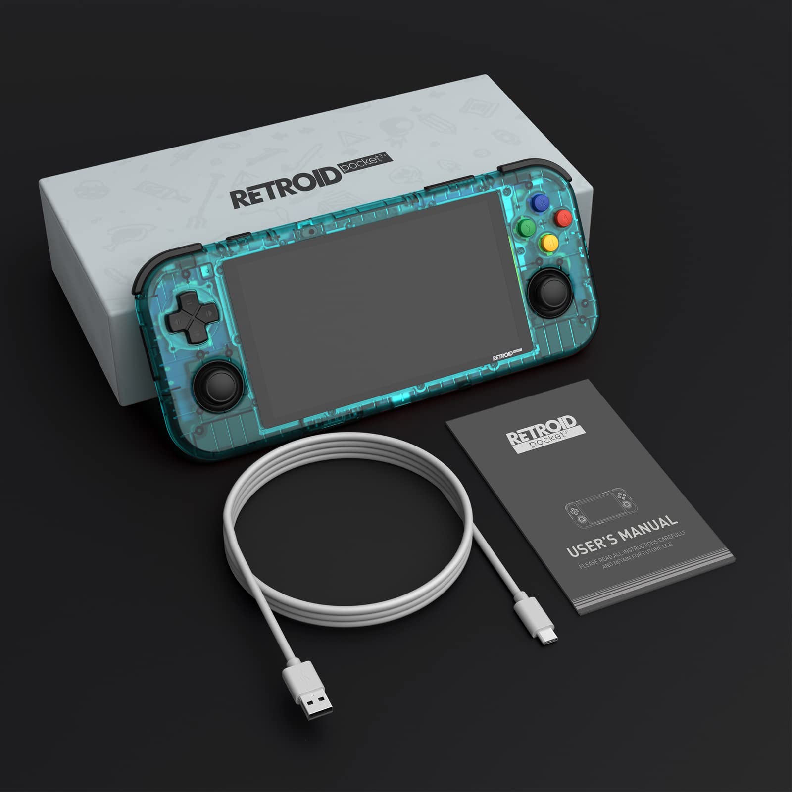 Retroid Pocket 3 Plus Retro Game Handheld - Android Console, Multiple Emulators, 4.7 Inch 16:9 Display, 4500mAh Battery, Classic Games (Indigo)