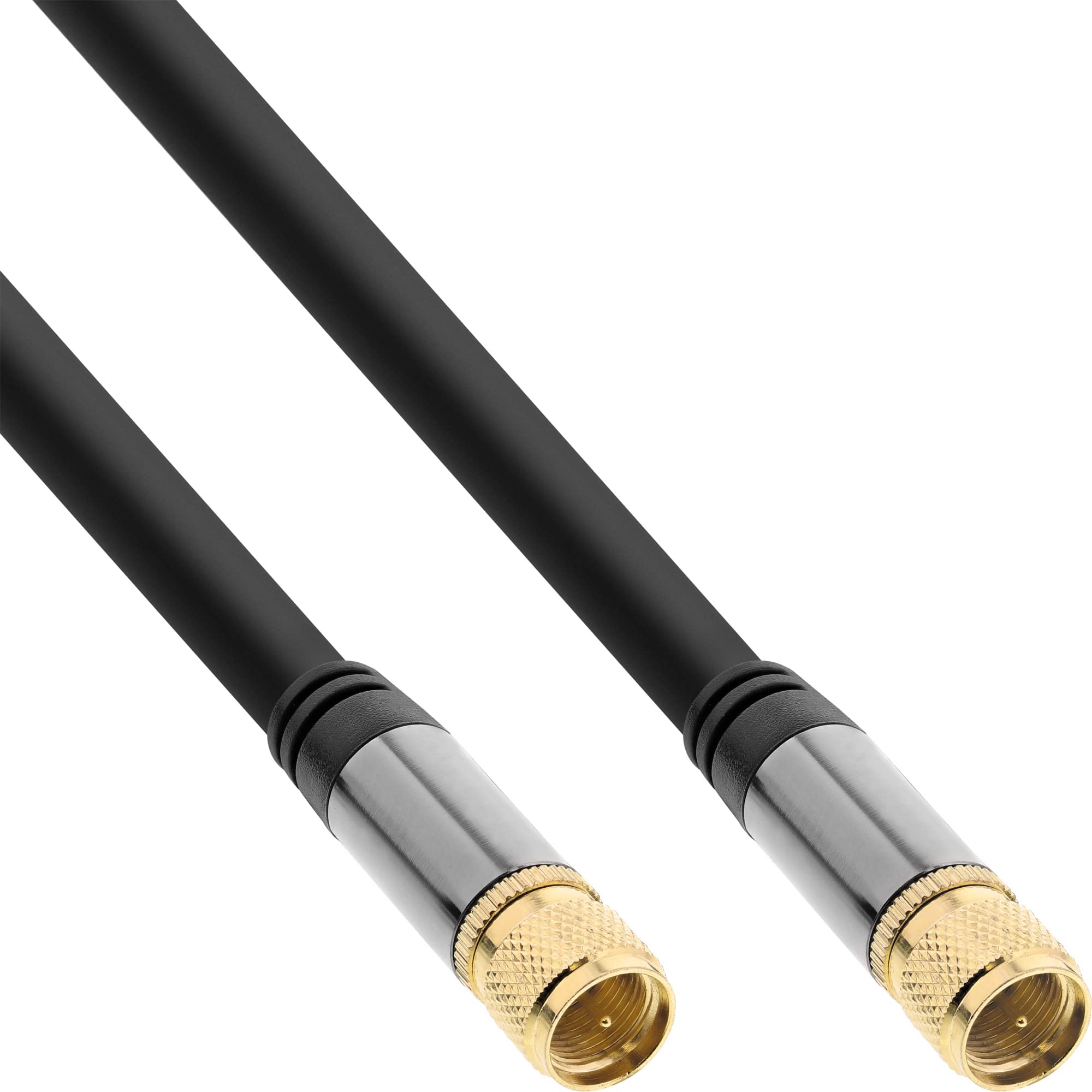 InLine 69105p 5 m Cable F Black/Grey – COAXIAL CABLE, COAXIAL (F, F, Gold, Straight, Straight, 5 M)