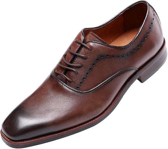Amazon One Max メンズ ビジネスシューズ 本革 フォーマル 内羽根 ドレスシューズ スーツ用 高級靴 革靴 レースアップ ロングノーズ スタイリッシュ 通気 防滑 耐久 防臭 おしゃれ ビジネスシューズ