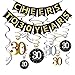 Tuoyi 30th Birthday Party Decorations KIT - Cheers to 30 Years Banner, Sparkling Celebration 30 Hanging Swirls, Perfect 30 Years Old Party Supplies 30th Anniversary Decorations (Banner)