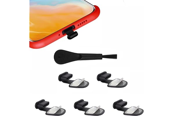 Dust Cap,Dust Plug,Android Phone USB Type C Port Dust Plugs, Slim Soft Anti-Lost Silicone Protection Charging Port Dust Cover