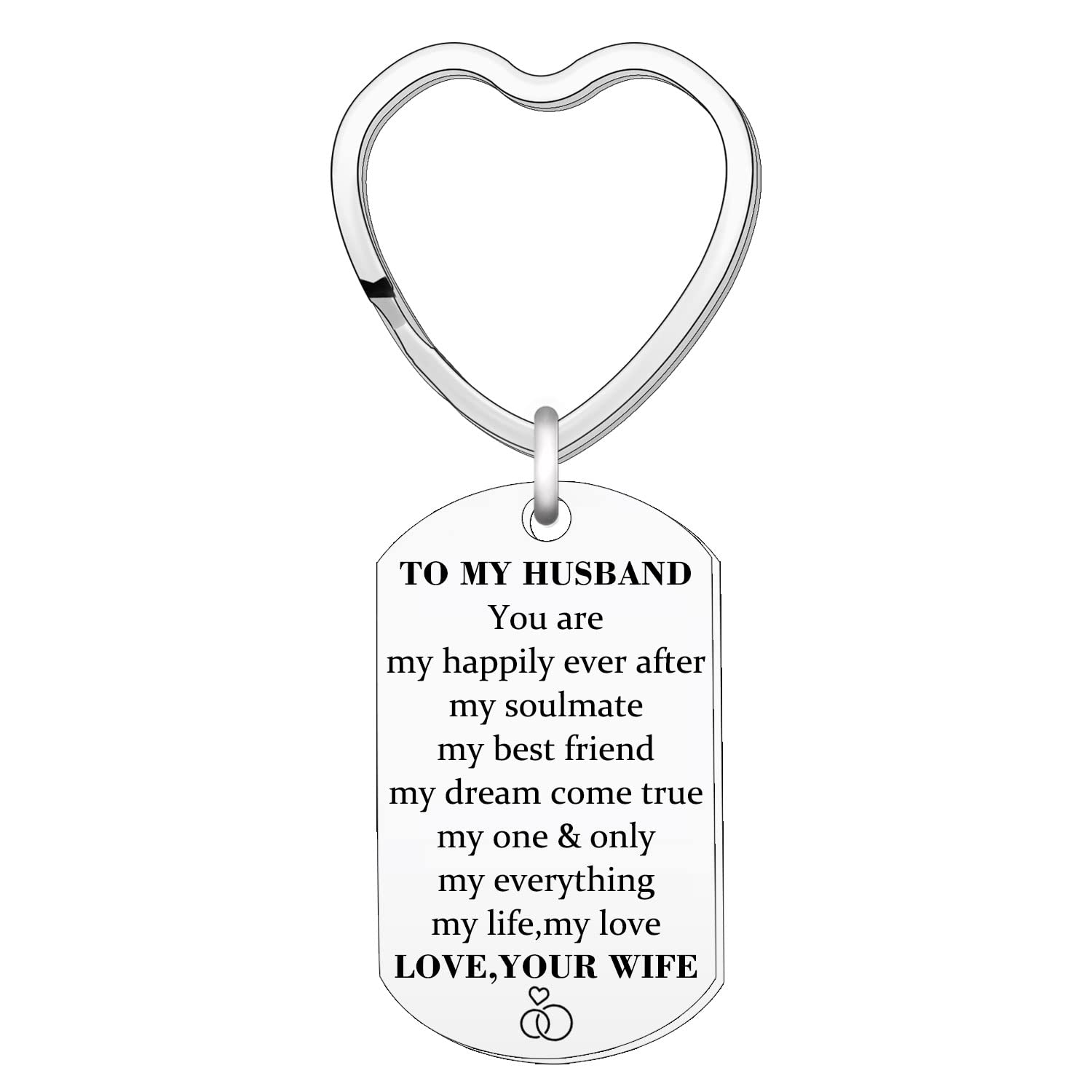 STYFA Husband Gifts Husband Keyring Husband Keyring Gift from Wife Gifts for Husband Anniversary Present for Men Valentines Gift for Couples