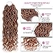 MOBOK 6Pcs/Lot Honey Blonde Goddess Locs Crochet Hair For Black Women Pre Loop Curly Faux Locs 14 Inch Blonde Braiding Hair Soft Synthetic Wavy Faux Locs Hair Extension (14inch(6packs), 27)