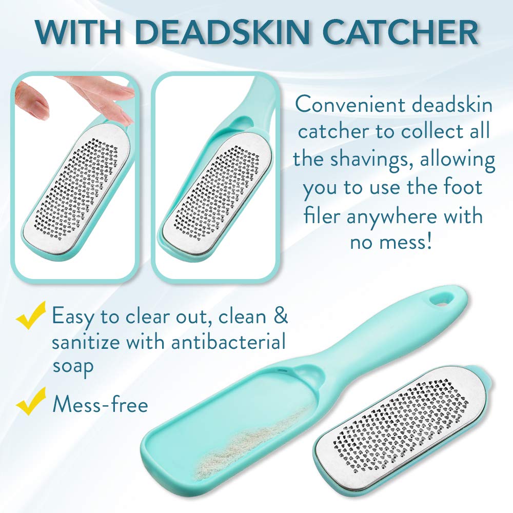 Callus Remover For Feet | Double-sided Dead Skin Remover - Rough Pedicure Foot File For Exfoliation & Fine Foot Scrubber for Smoothing & Softening Skin : Beauty