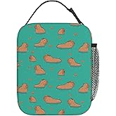 DORKEIXIA Cute Capybara Play Eat Food Capybaras In The Water Insulated Lunch Bag Portable Reusable Zipper Lunch Box For Men Women Work Picnic Travel Camping
