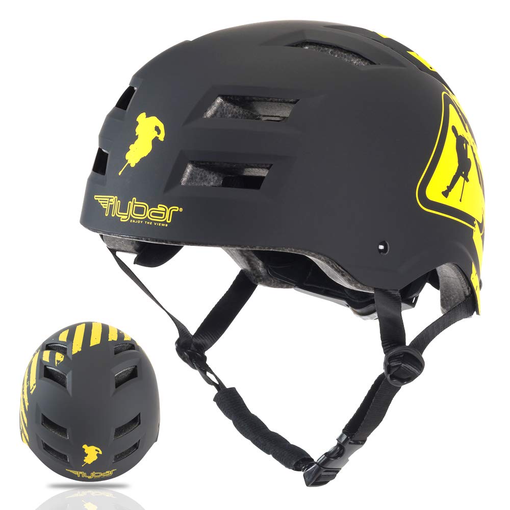 Flybar Bike Helmet- Multi Sport Dual Certified Adjustable Dial, Lightweight Skateboard Helmet, Roller Skating, Pogo, Electric Scooter, Snowboard, Boys and Girls Kids- Adults Helmets