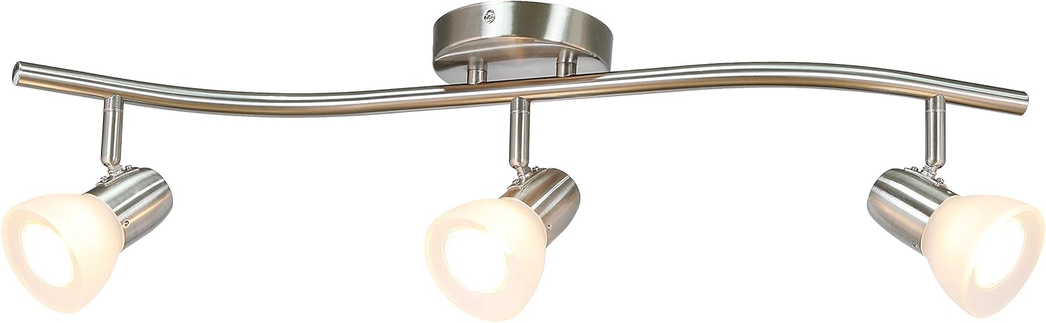 Best track lighting 3 led lights brushed nickel