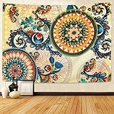 Sevenstars Mandala Tapestry, Abstract Classical Painting Tapestry Psychedelic Flower Tapestry Wall Hanging for Decompression Room