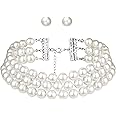 Amazon.com: Flyonce 1920s Flapper Pearl Necklace Set, Great Gatsby ...