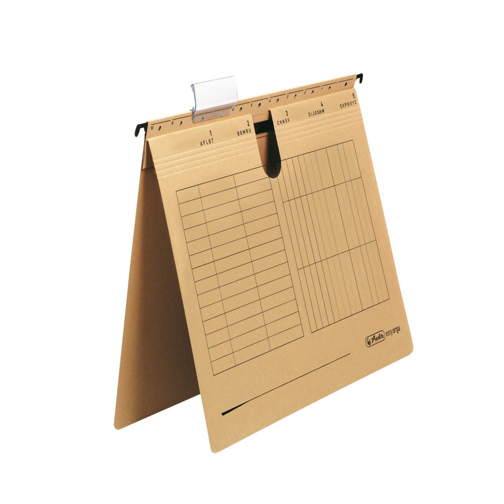 Herlitz Punched Suspension File Beige Pack of 25