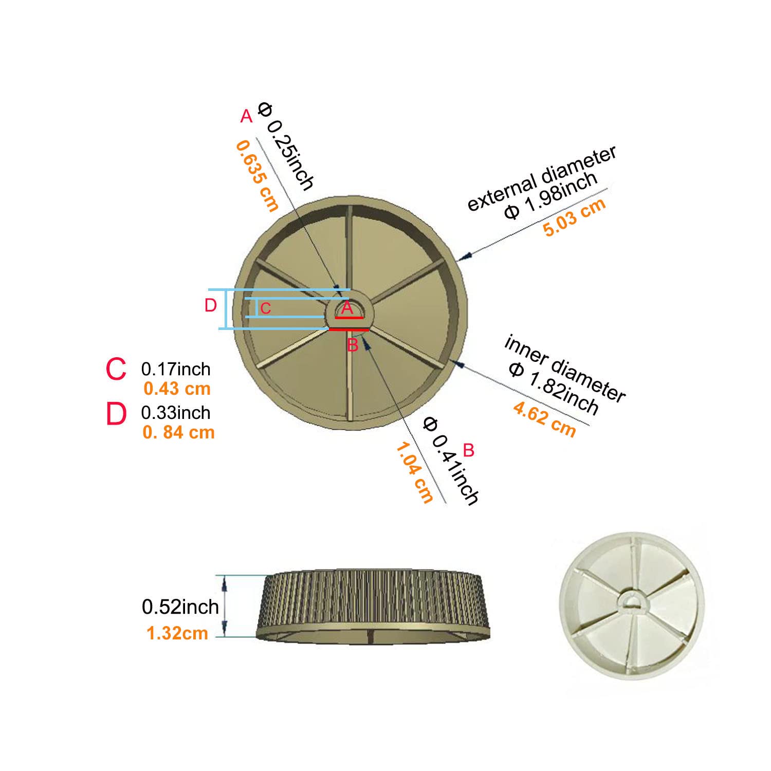 2PCS Baseboard Heater Thermostat Temperature Control Dial Knob