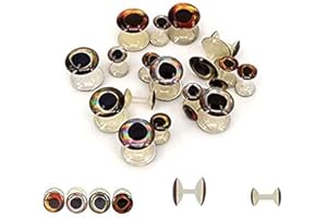 Aventik 24pcs Pack Super Realistic 3-D Weightless Dumbbells Eyes Super Light and Zero Weight Fishing Lure Making, Fly Tying M
