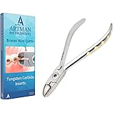 Artman Instruments Braces Wire Cutter &ndash; Orthodontic Dental Tool Pliers with Tungsten Carbide Inserts, Gold-Plated Handle, Autoclavable, Durable Cutting Edge