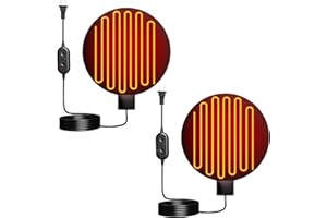 Chicken Water Heater for Winter, 6'' Heated Waterer Base for Metal/Plastic Poultry Waterer, 2-Temperature Settings, Built-in 