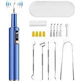 Plaque Remover for Teeth - 42kHz Ultrasonic Tartar Remover with Smart Gum Safety Sensor, 10-Piece Kit (4 Heads + 6 Dentist Tools), LED Light, USB-C Rechargeable, IPX6 Waterproof for Home &amp; Travel
