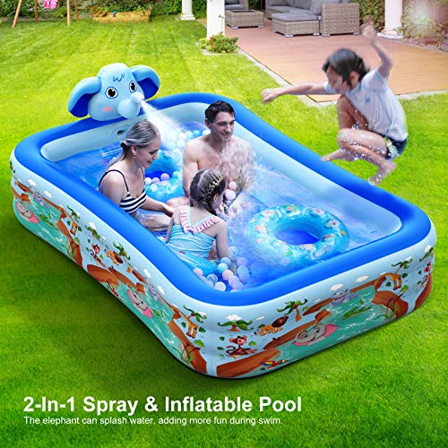 Hamdol Inflatable Swimming Pool with Sprinkler, Kiddie Pool 99\