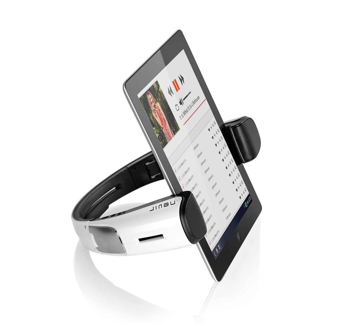 NEVIR NVR 826 STBS BL Bluetooth Wireless Speaker with Support for Tablet White