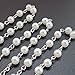Baptism Favors (24PCS) Mini Rosaries simulated pearl Beads with Sivler Plated Accents - Reduerdos Mini rosarios/Recuerditos De Bautismo - First Holy Communion - Wedding