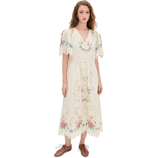 Amazon.com: Self Portrait Women's Knit Lace Insert Midi Dress, Yellow, S :  Clothing, Shoes & Jewelry