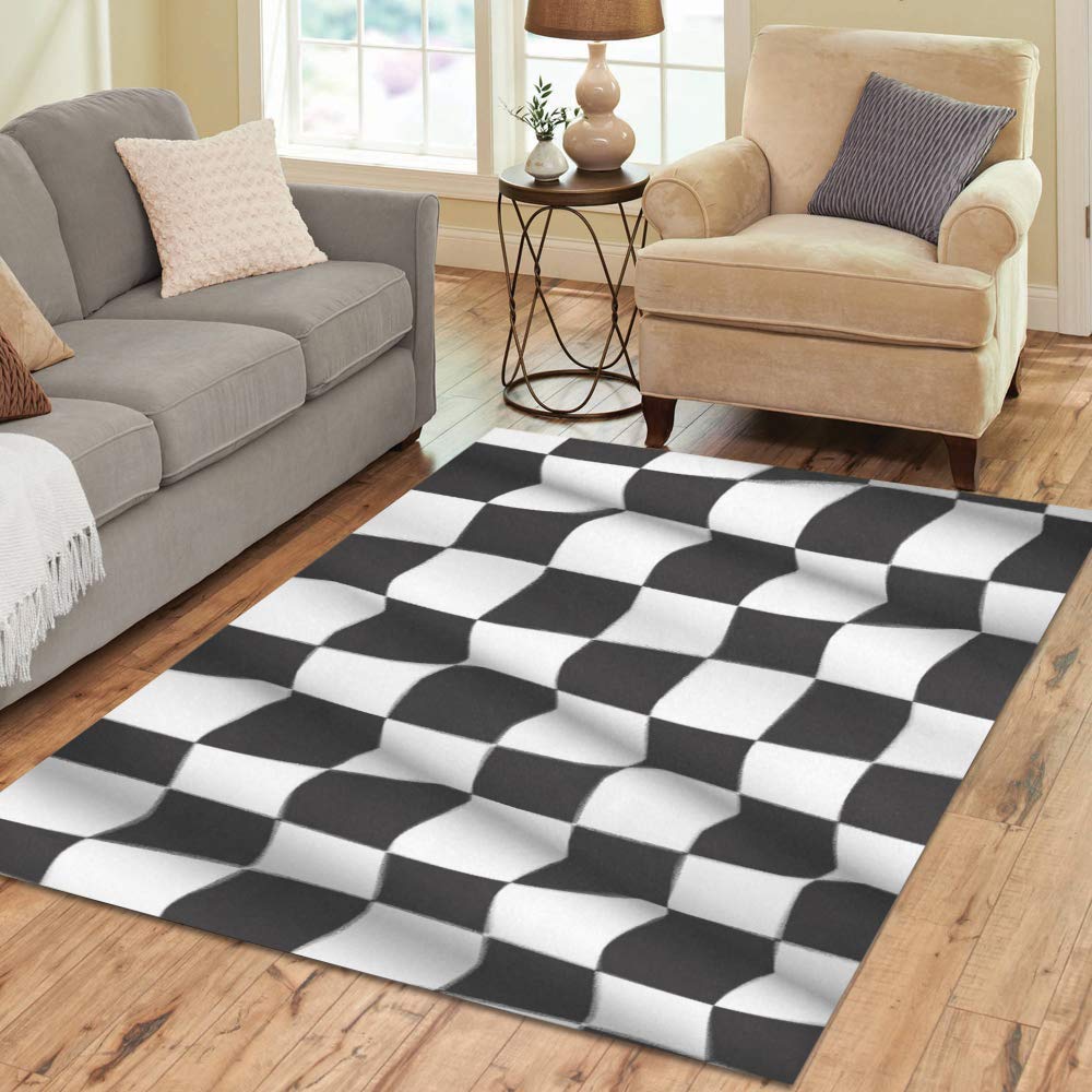 Amazon Com Interestprint Area Rug Checkered Race Flag Area