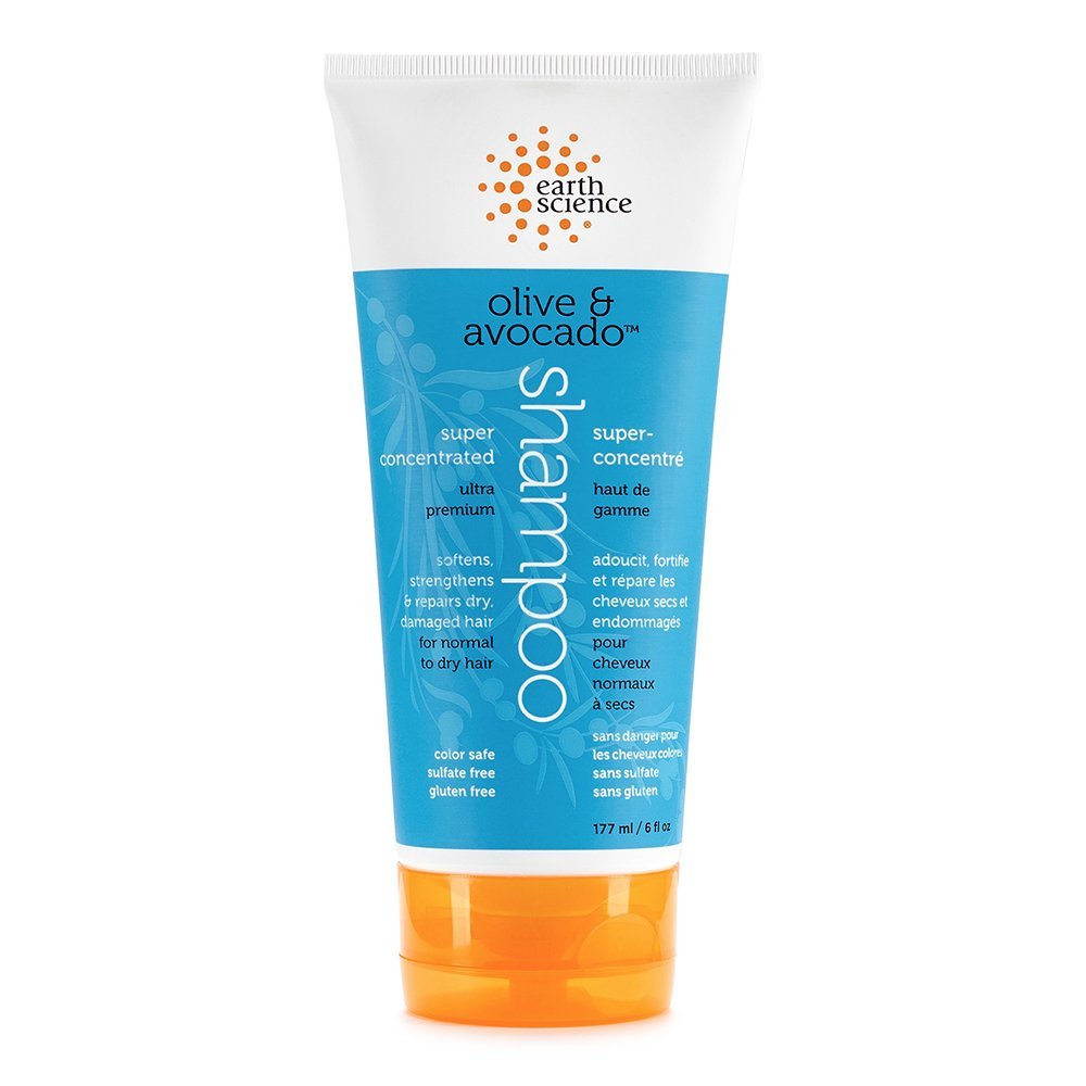 Earth Science Olive & Avocado Shampoo with silk protein, argan oil & shea butter &mdash; color safe, sulfate free, 6 oz.
