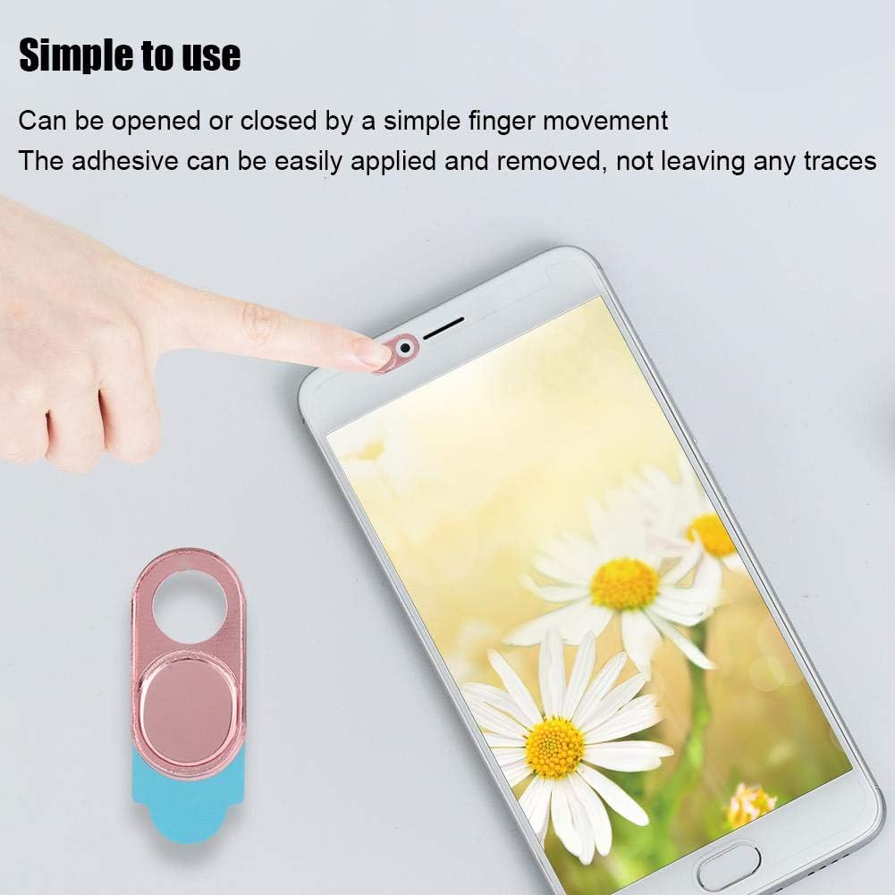 Kafuty Webcam Cover 3pcs Ultra Thin Metal Lens Cap Protection Cover Protection Privacy Security Suitable for Smartphones Tablets Desktops Laptops(pink) - Image 3
