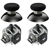 GuliKit TMR Joystick Replacement Module for Switch Pro Controller | Magnetic Analog Stick Drift Fix Accessories with Thumbstick Cap Kit,Repair Soldering Required