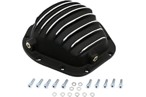 Assault Racing Products A5074PBK for Dana 60 / Dana 70 Polished Fins Black Aluminum Rear Differential Cover