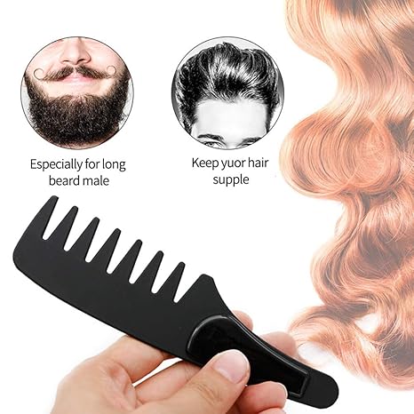Leoie Stainless Steel Portable Folding Beard Comb Male Anti