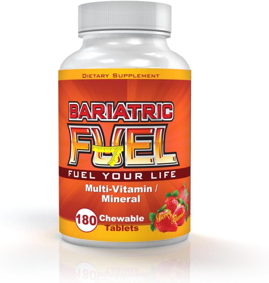 Bariatric Fuel- Complete Multivitamin with Iron Chewable- Berry Flavor- 3 Month Supply (180 tablets)- GREAT TASTE! Bariatric Surgeon recommended formulation! 100% SATISFACTION GUARANTEE!