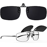 Goiteia Polarized Flip up Clip on Sunglasses over Prescription Glasses for Men Women-Upgraded No Blue Glare