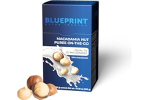Blueprint Bryan Johnson Macadamia Nut Puree On the Go - 1 Ingredient - No Added Sugar - Non Dairy, Vegan, Non GMO, Keto Friendly (12 Servings) - Add Water for Nut Milk