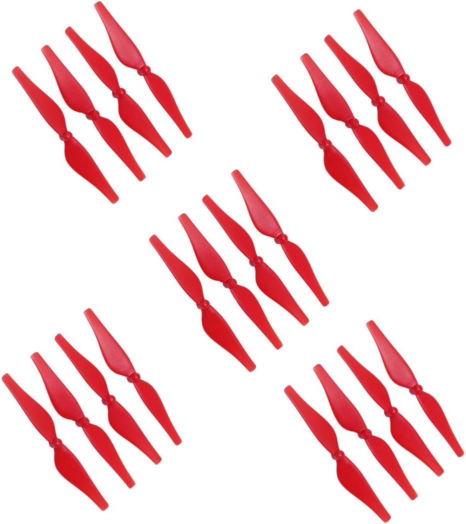 Rantow Tello Minidrones Quick-Release Propeller - 5 Pack 20PCS - RC Quadcopter CW CCW Quick-Release Blades Props for DJI Tello Drone Red / White / Yellow / Black (Red)