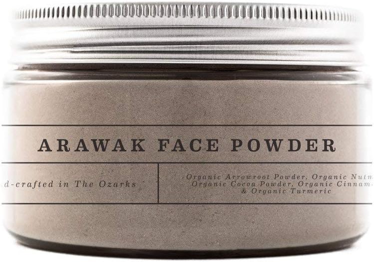CreekBaby Organic Arawak Face Powder for Sensitive Skin, Tinted Loose Powder, Medium/Nude Shade