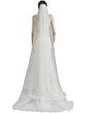 Sarahbridal Women's Soft Tulle Chapel Cathedral Bridal Veils With Comb Long Wedding Veil 11059