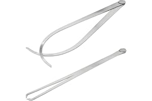 AUXBC 1 Pair 300mm/12 Inch Inside Outside Caliper Set, Stainless Steel Measuring Tool with Firm Friction Joint for Accurate Internal and External Measurements
