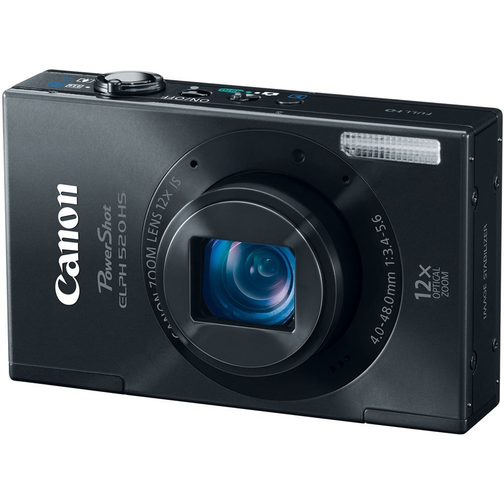 Canon PowerShot ELPH 520 HS 10.1 MP CMOS Digital Camera with 12x Ultra Wide-Angle Optical Image Stabilized Zoom Lens and Full 1080p HD Video (Black)