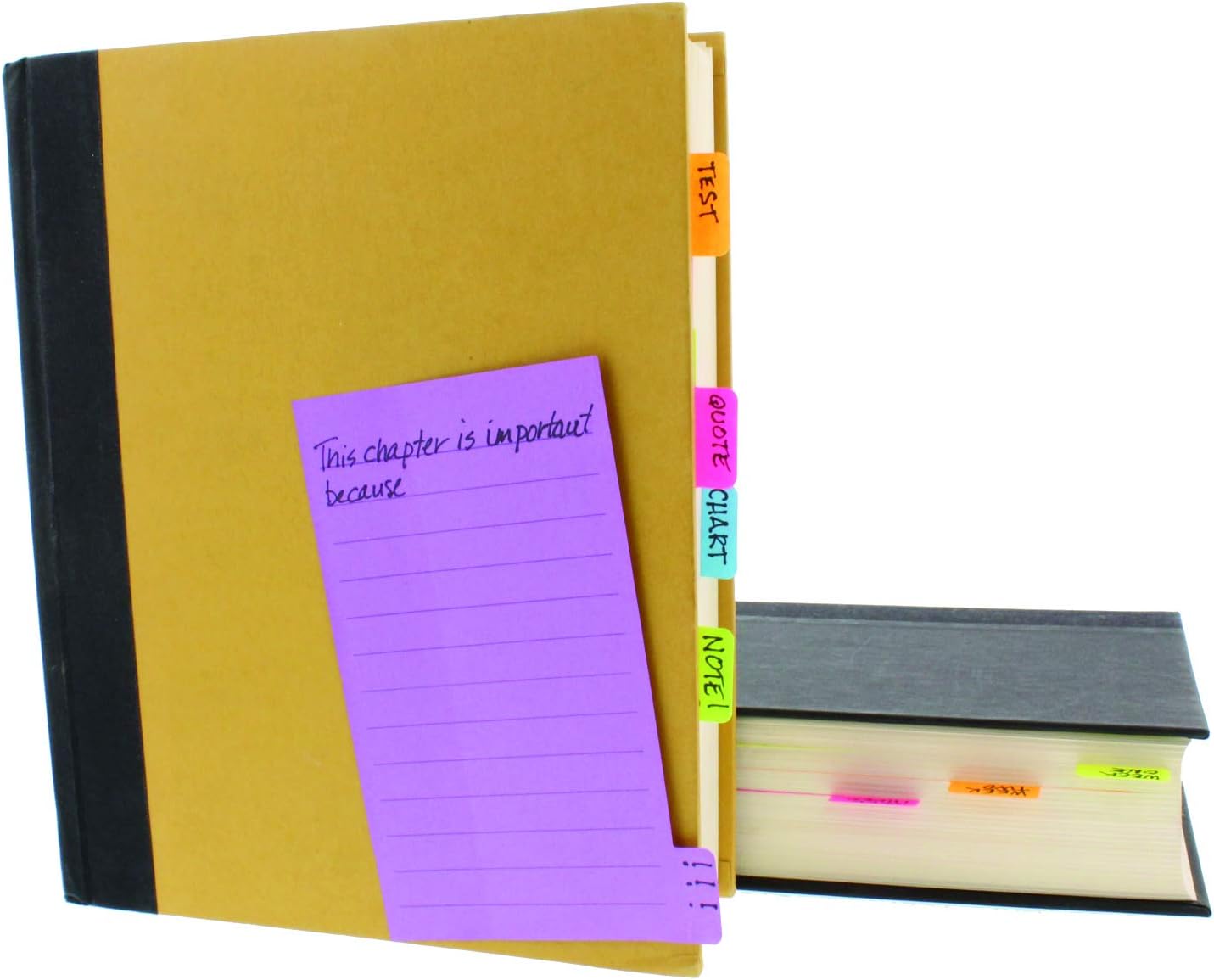 Redi-Tag Divider Sticky Notes, Tabbed Self-Stick Lined Note Pad, 60 Ruled Notes, 4 x 6 Inches, Assorted Neon Colors (29500) : Sticky Note Pads : Office Products