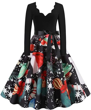 long sleeve xmas party dresses